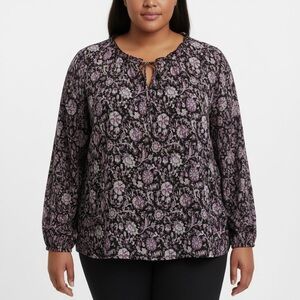 NEW! Brand: Downing Studio Size: Women’s 5X Color: Purple / Mauve Floral